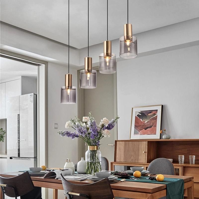 Modern Glass Pendant Lamp LED Hanging Light Living Dining Bedroom Bedside Bar Decor Minimalist Designer Lamp (WH-GP-90)