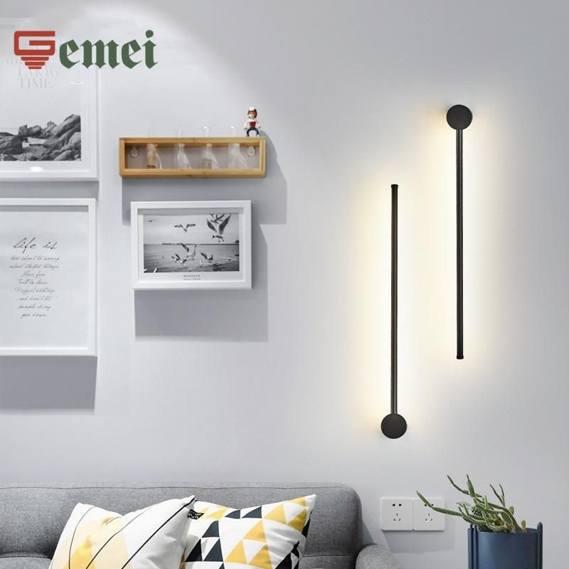 Nordic LED Strip Study Bedside Wall Lamp 7W with Remote