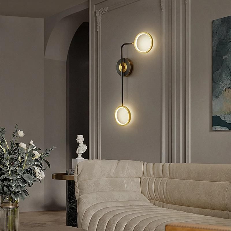 Double Head Light Living Room Modern Simple Bedroom Bedside Creative LED Wall Lamp