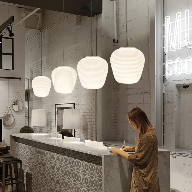 Nordic Lamps and Lanterns Creative Simple White Glass Lampshade Pendant Lamp