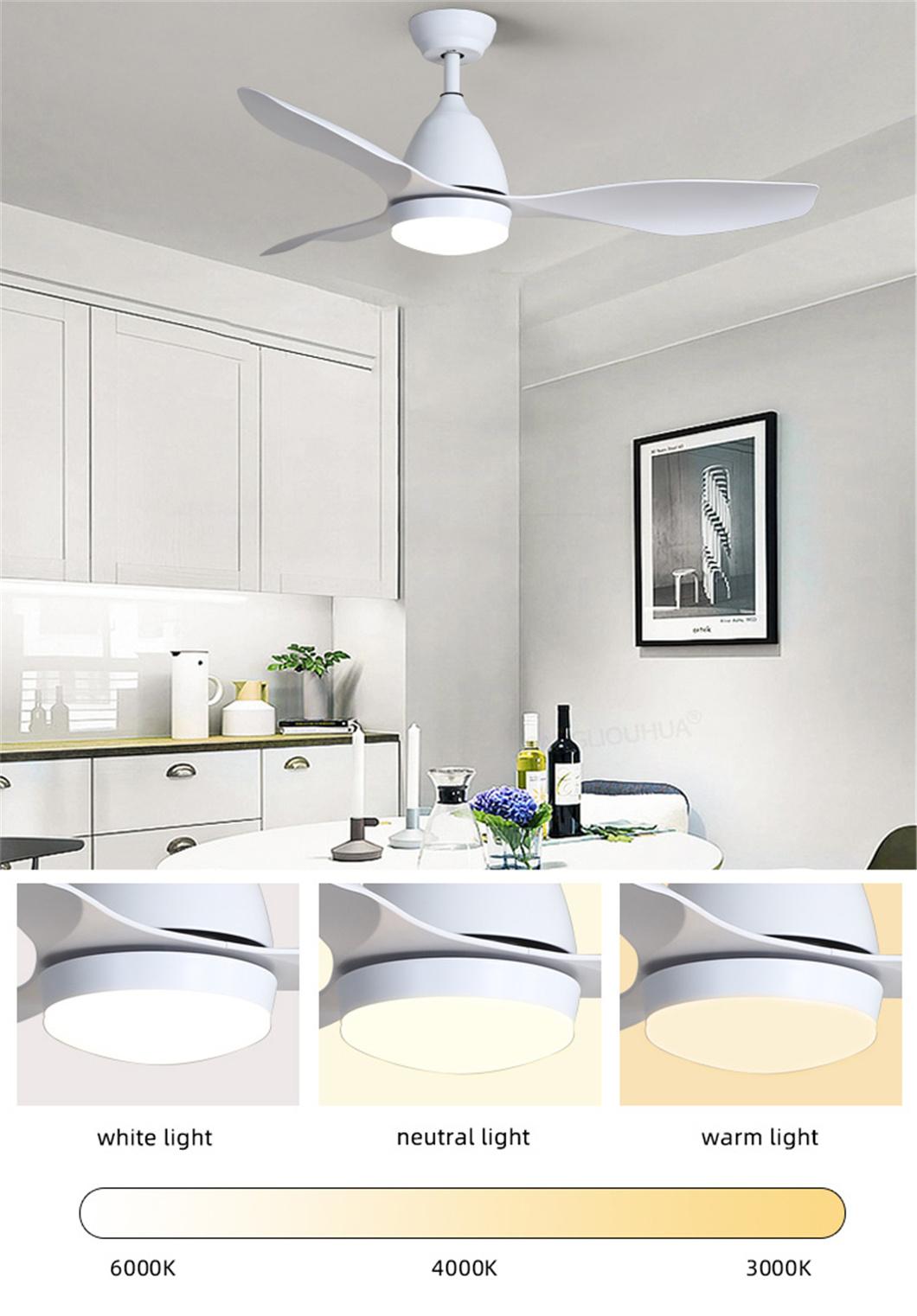 Modern Decorative Lighting Ceiling Fan 3 Blades Restaurant 220V Ceiling Fan Light