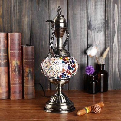 Romantic Table Lamp Decorative Light Turkish Lamp Glass Colorful Handmade Glass Table Lamp (WH-VTB-03)