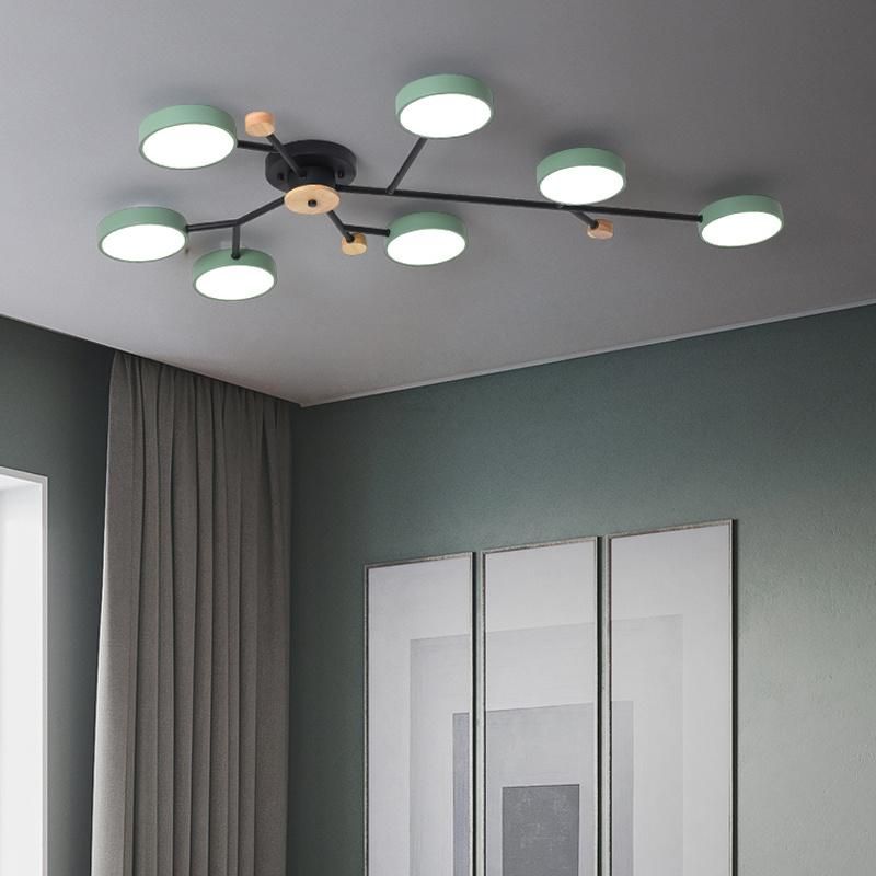 Iron Living Room Lamp Personality Modern Simple Study Bedroom Lamp Light Luxury Ceiling Light