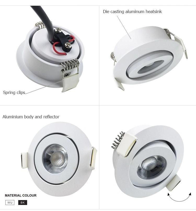 Hotel Residental Project Down Lighting Anti-Glare Recessed LED Downlight with CE RoHS Ceiling Lamp