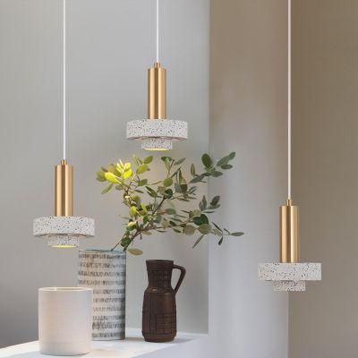 Marble Glass Pendant Lighting Dining Room Loft Deco Terrazzo Print Stone Pendant Light (WH-AP-342)