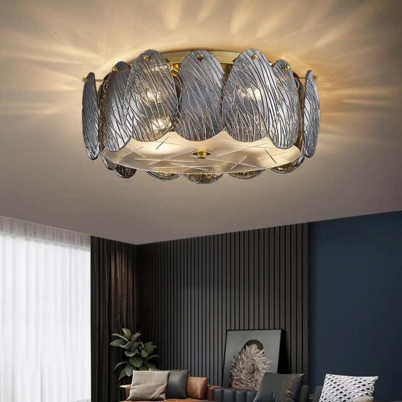 Ceiling Chandelier for Living Room Leaf Glass Decorative ceiling Lights Modern ceiling Lamp (WH-CA-64)