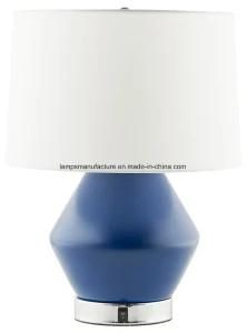 Blue Poly Resin Table Lamp with UL/cUL Certificate