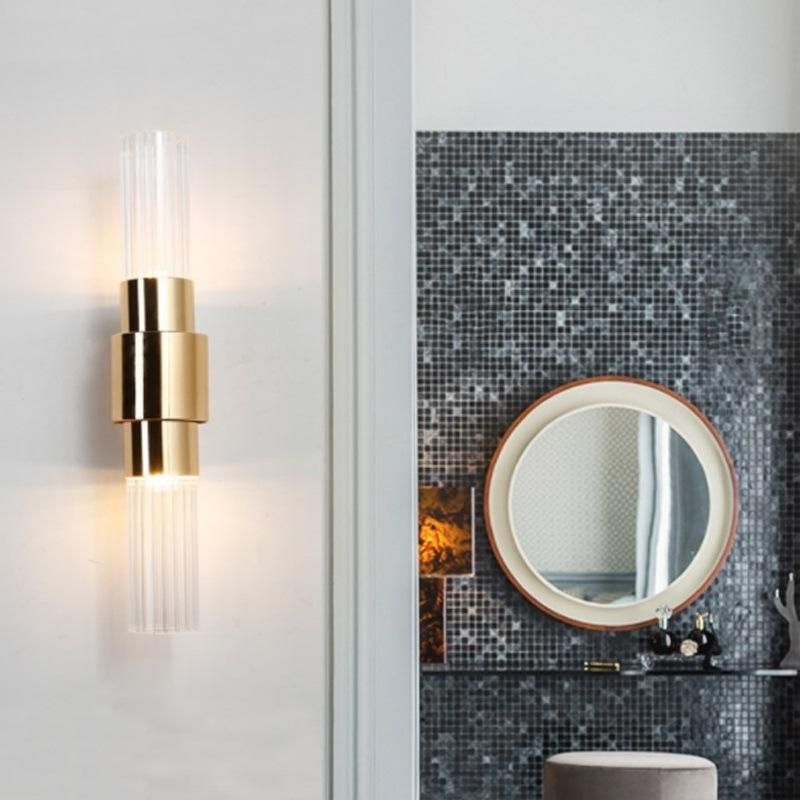 Creative Modern Metal Golden Double Tube Wall Lamp