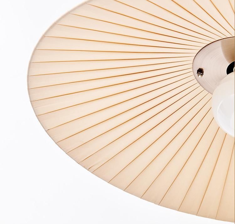 Design Modern Hanging Pendant Light Lighting in Begie Fabric Shade for Kitchen / Dining Room