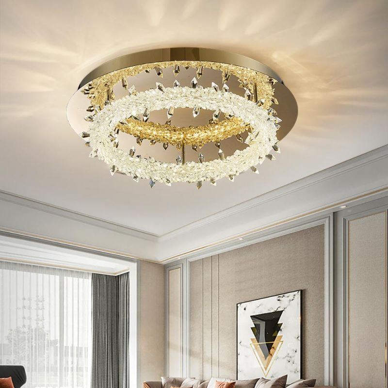 Crystal LED Ceiling Chandelier for Living Room Bedroom Modern Ceiling Lamp (WH-CA-68)