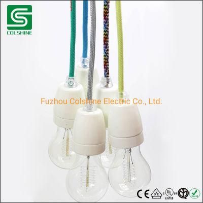 Vintage Ceramic Lamp Holder E27 Base Bulb Socket Pendant Light