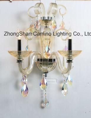 French Style Crystal Wall Sconce, Ab Color, Swarovski Elements Crystal Wall Lamp