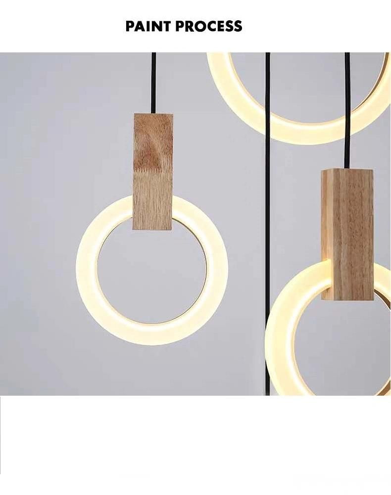 Home Decoration Stairway LED Indoor Lighting Circle pendant Lamp Chandelier