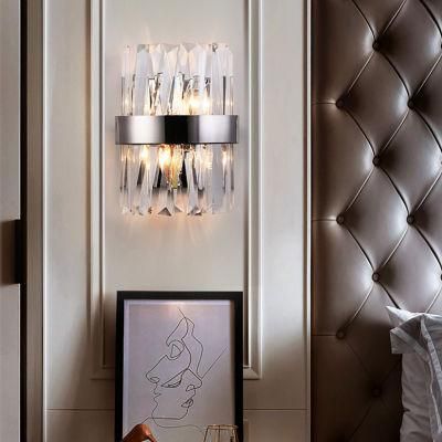 Modern Gold Crystal Wall Lamp Chrome Sconce Light Bedroom Living Room Dining Room Wall Light (WH-OR-158)