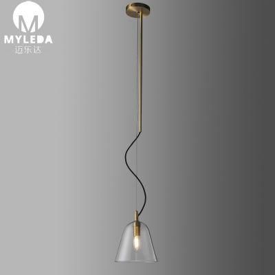 Hand Blown Glass Clear Glass Pendant Light Fixture