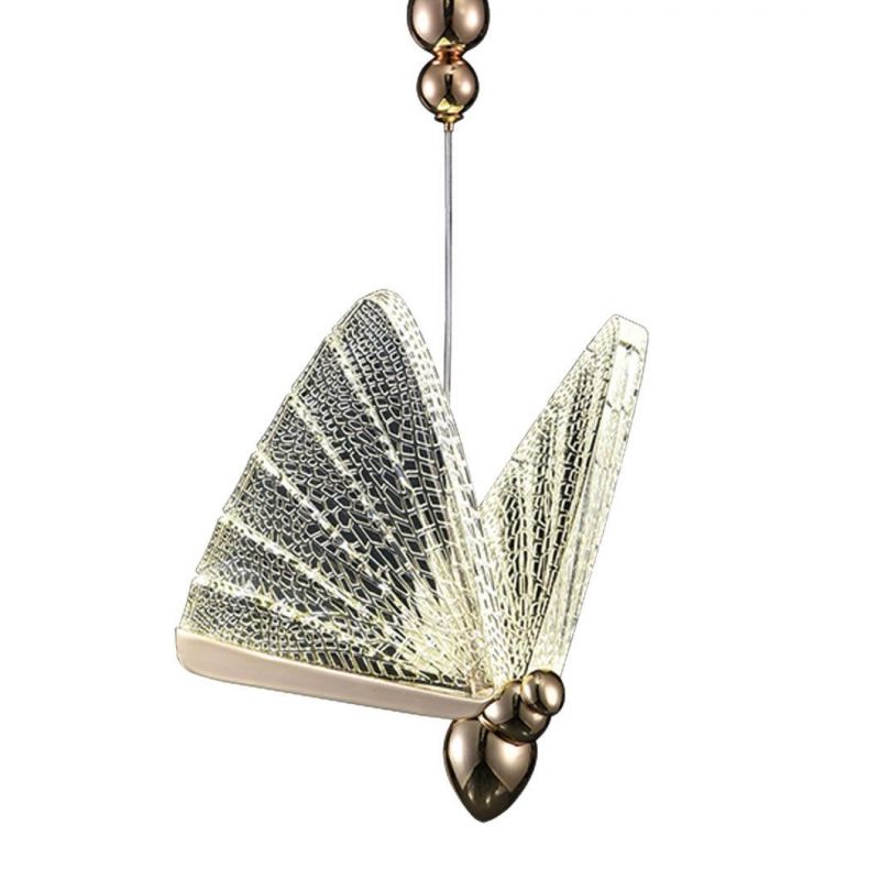 Butterfly Warm Lighting 3000K Metal Crystal 16*3W Chandelier