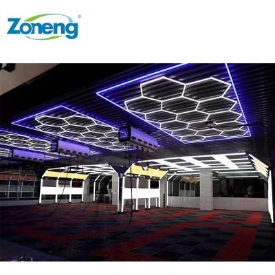 Factory Outlet LED Lights DIY Hexagon Ceiling Lights Office Lamp Car Detailing Lights