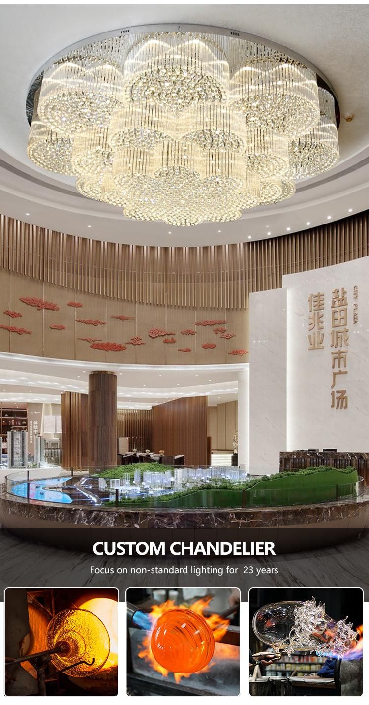 Modern Style Decoration Hotel Villa Banquet Custom Project LED Chandelier Ceiling Light