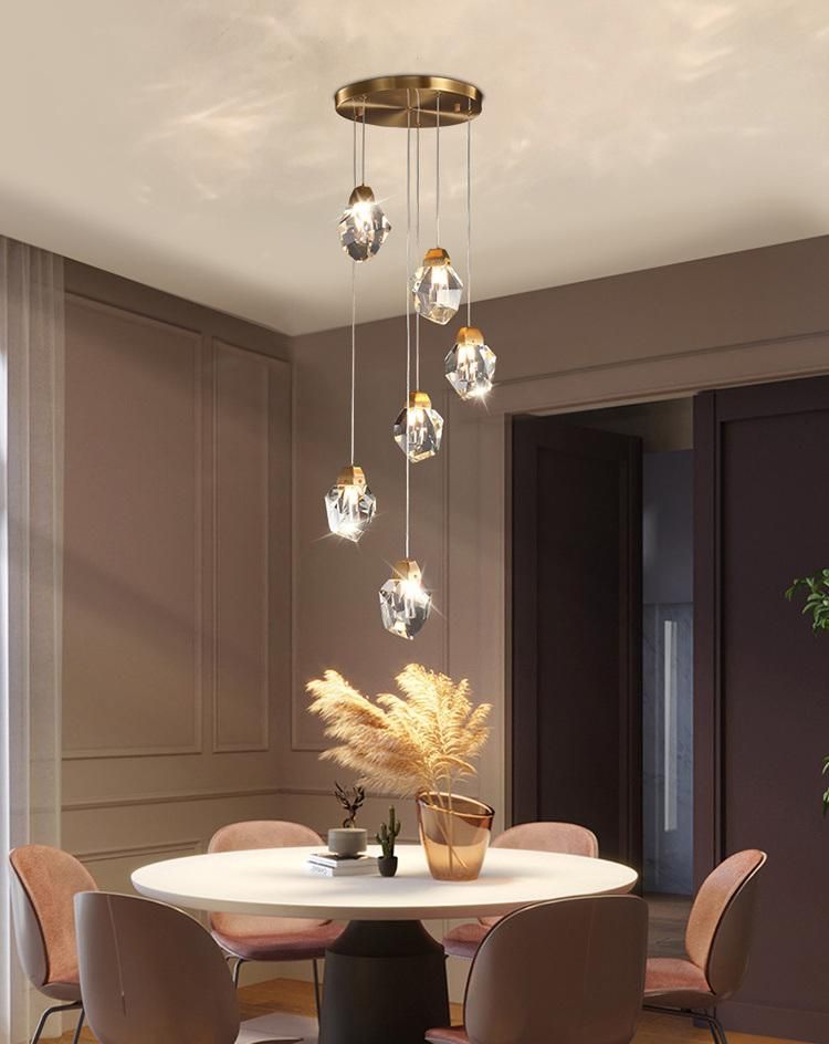 Casa Home Crystal Single LED Hotel Chandelier