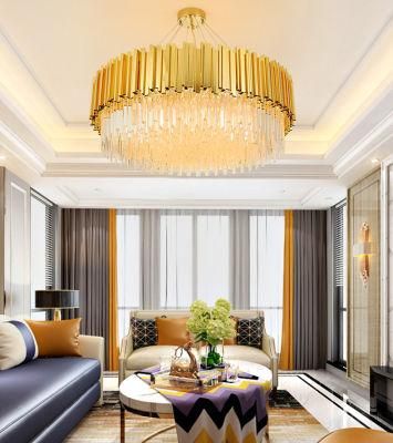 Wholesale Hotel Living Room Base Large Industrial Gold Big Pendant Lamp Light for Home Modern Luxury Crystal Chandelier Antique