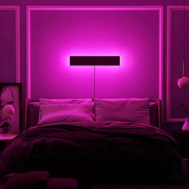 Living Room Remote Control Colorful Bedroom Bedside RGB Wall Light (WH-OR-52)