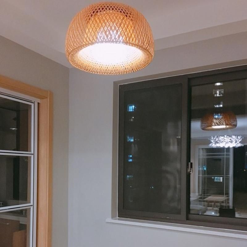 Modern Minimalist Restaurant Bedroom Pure Bamboo Art Bamboo Hand-Woven Chandelier (WH-WP-36)