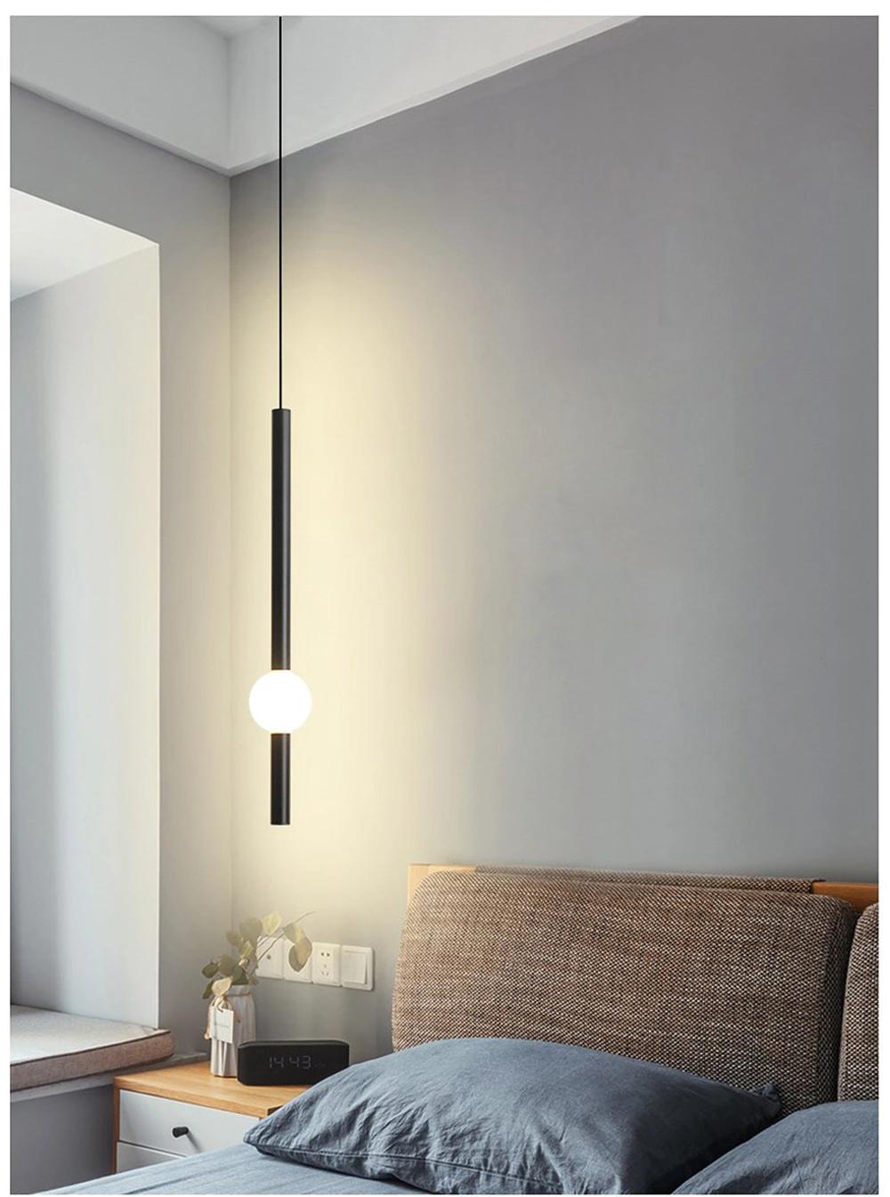 Bar Restaurant Dining Room Kitchen Hanging Lights Modern Simple Iron Glass Indoor Home Decor LED Pendant Lights Fixtures