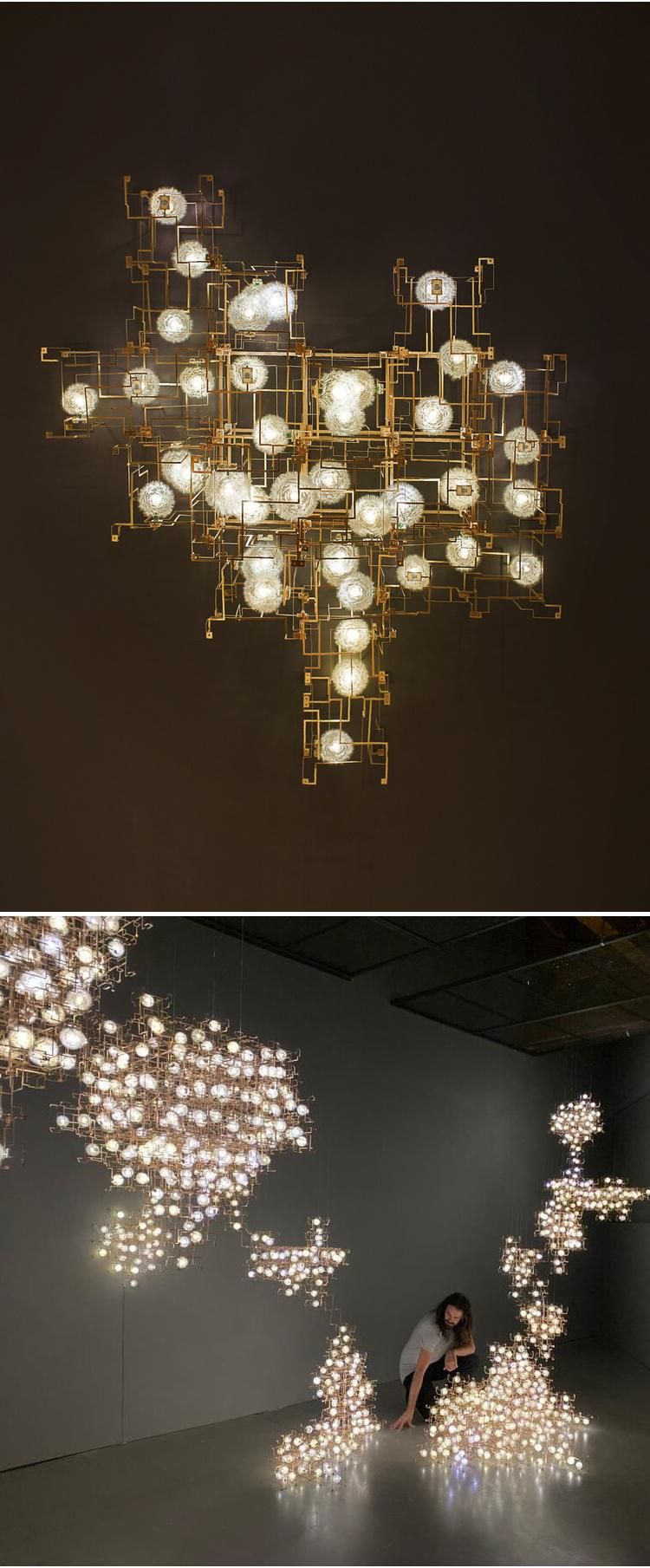 Nordic Style Decoration Luxury Commercial Center Hotel Custom Project Non-Standard LED Chandelier