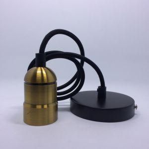 E26 Electroplating Brass Classical Pendant Light Cord Kit