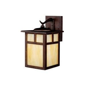 Classic Outdoor Wall Lamp with Honey Opalescent Glass