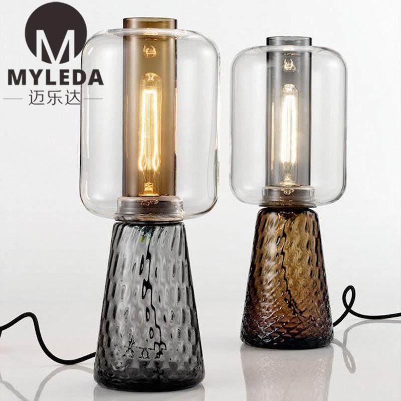 Bedroom Bedside Decorative Glass Desk Table Lamp for Living Room