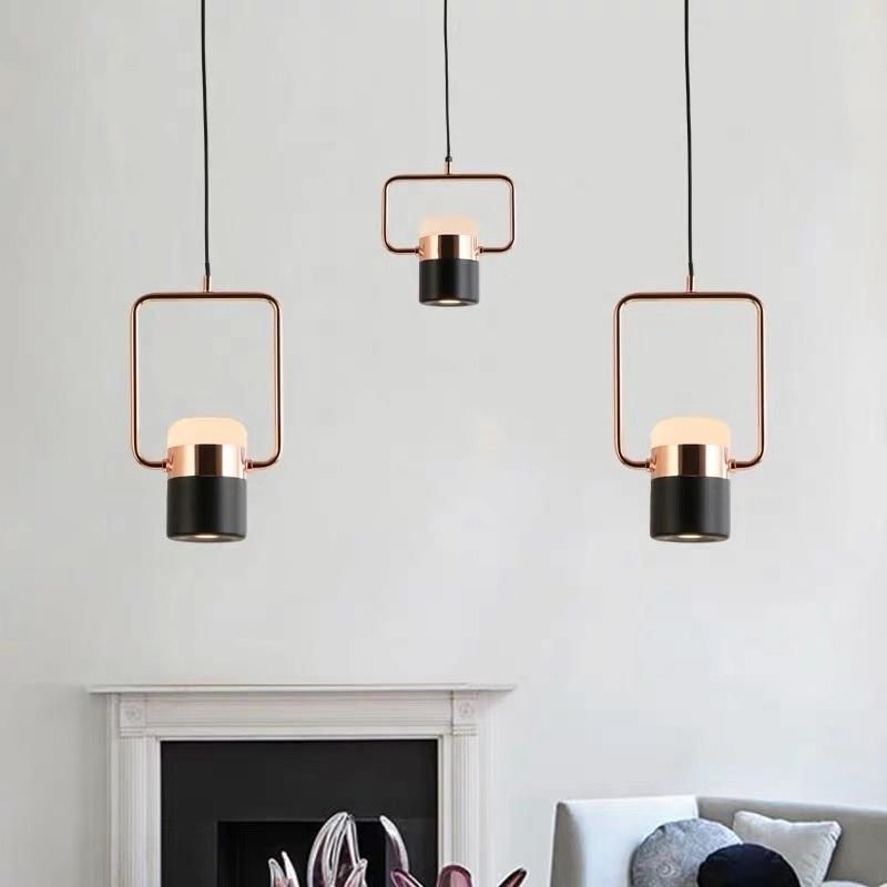 Postmodern LED Mini Pendant Light Wrought Iron Vintage Lights Simple Rose Gold Lamp Farmhouse Pendant Light (WH-AP-244)