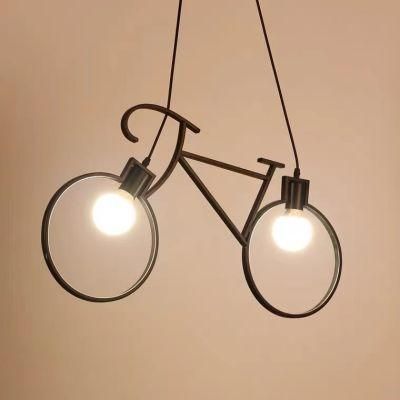 Retro Bicycle Bike Pendant Light Creative Rion Luminaire Living Room Home Lighting Chandelier Light