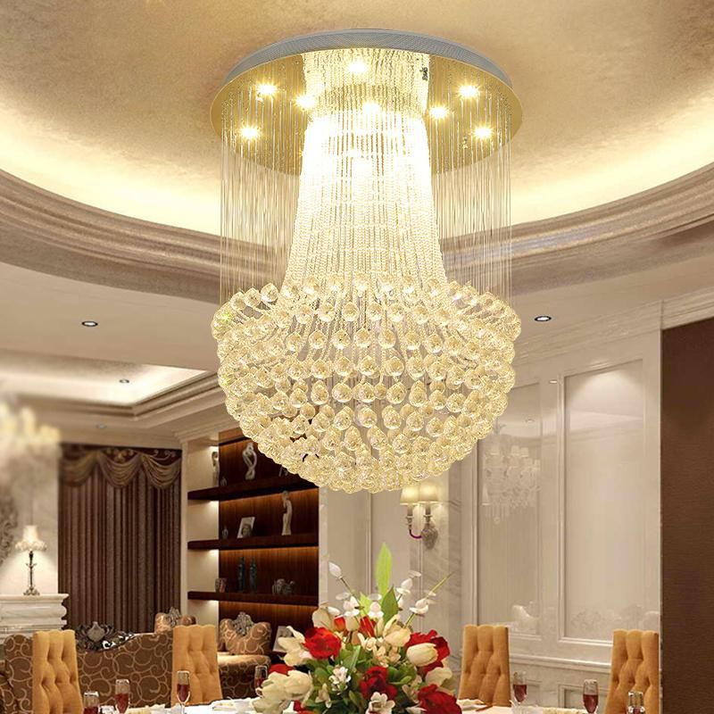Chrome Crystal Ceiling Lights for Living Room Bedroom Light Fixtures (WH-CA-23)