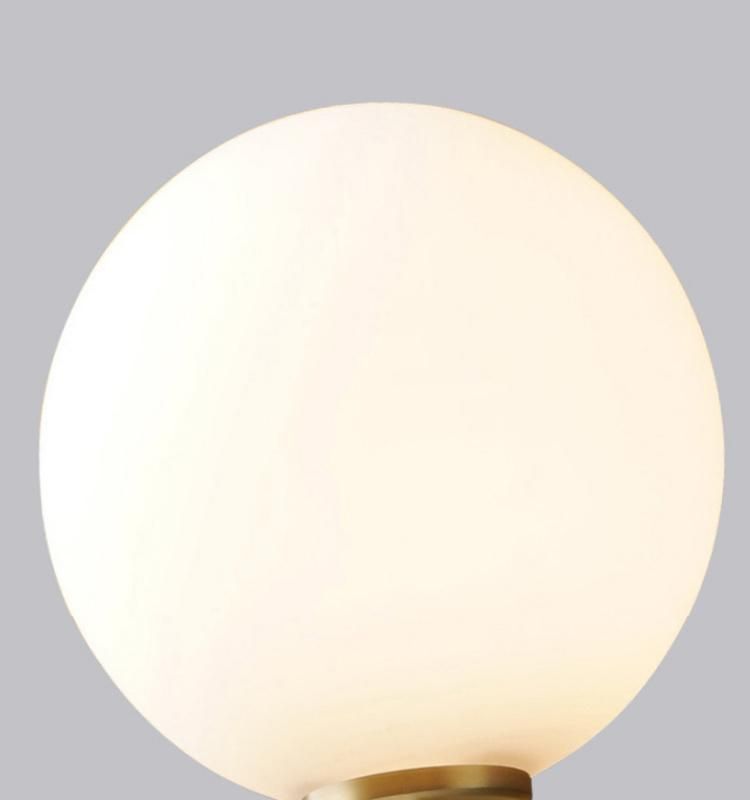 Modern Hotel Bedroom Wall Sconce Lamp with Glass Ball Shade