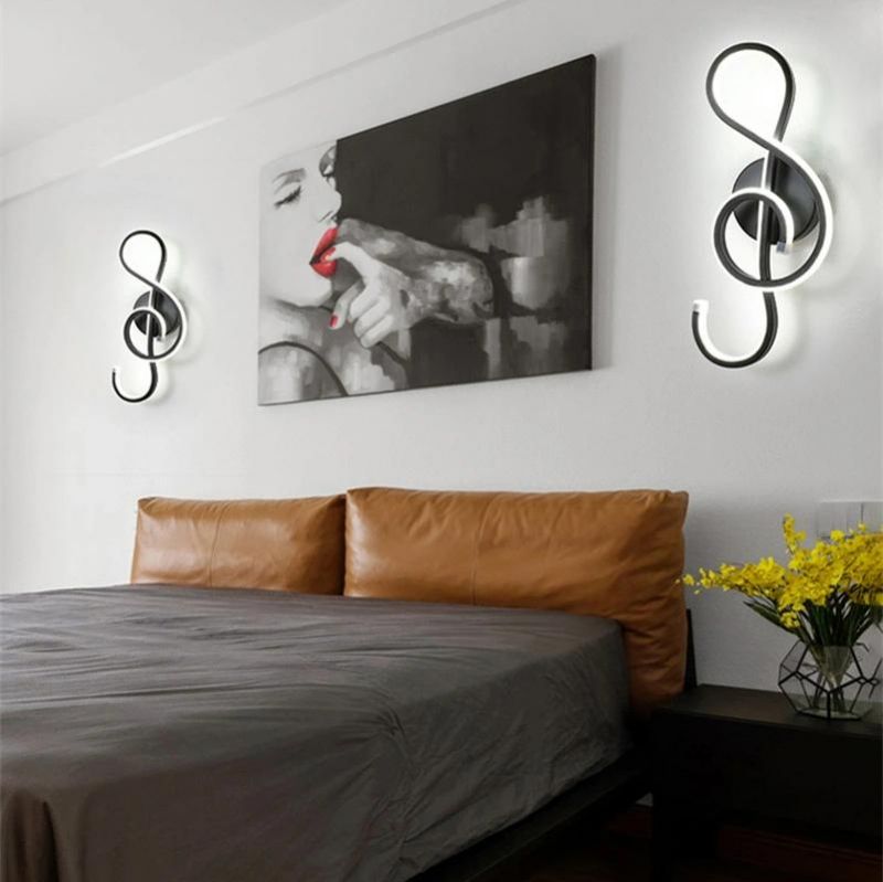 Modern Minimalist LED Wall Light for Living Room Bedroom Bedside Black Aisle Corridor Stair Wall Light ((WH-OR-81)