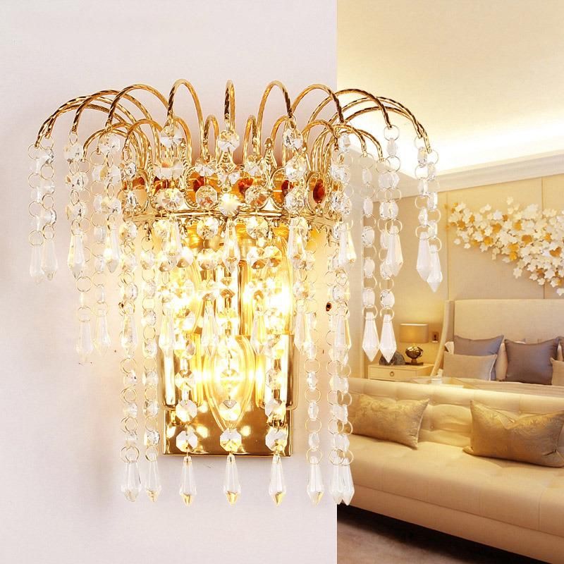 Crystal Wall Lamp Bedroom LED Wall Light Living Room Bathroom Crystal Light Fixture (WH-OR-156)