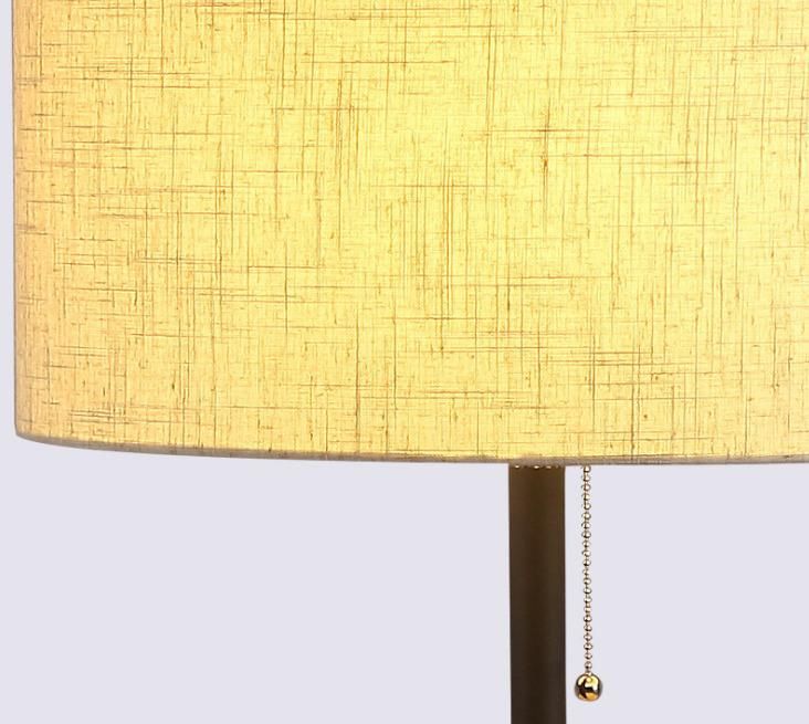 Chinese Wholesale Contemporary White Fabric Shade Wood Metal Floor Lamp for Home Hotel Decoration