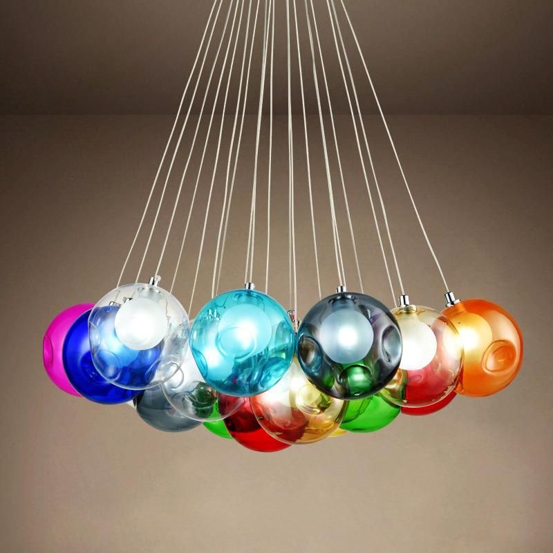 Indoor Kids Children Room Colored Ball Glass Pendant Lamp (WH-GP-13)