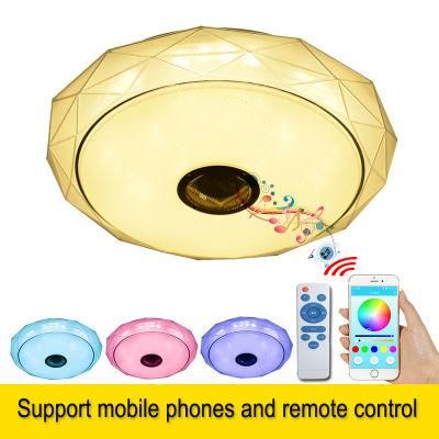 Modern Smart Remote Control and APP Music Ceiling Lights with Bluetooth Speaker &amp; Colorful Modern Ceiling Lamp Wh-Ma-44