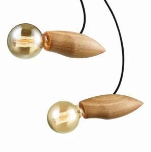 E27 Wood Pendant Light Cord