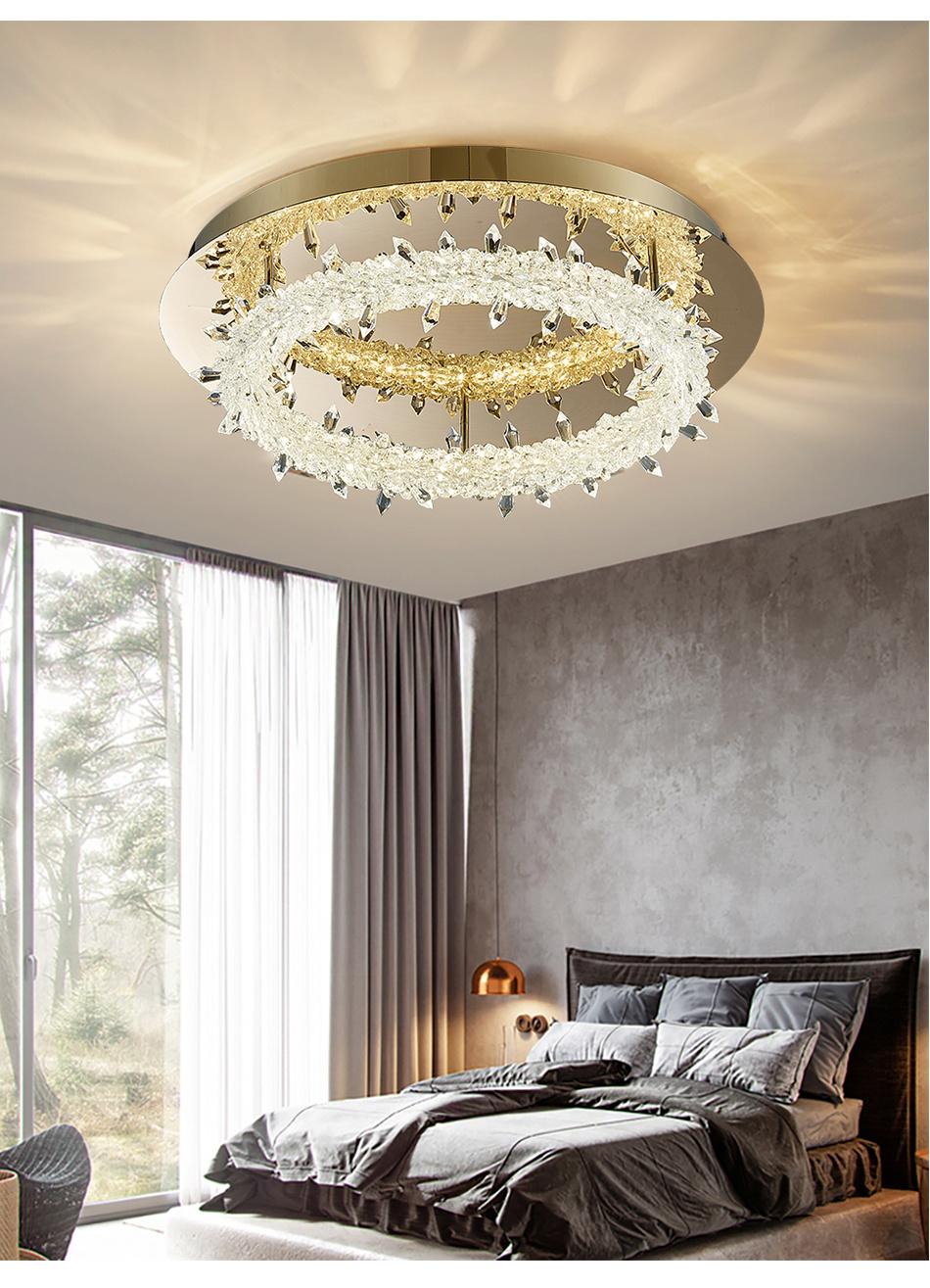 Crystal LED Ceiling Chandelier for Living Room Bedroom Modern Ceiling Lamp (WH-CA-68)