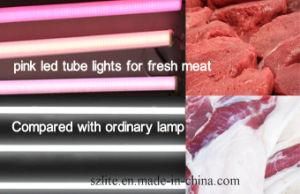 Pink T8 High Power Factor Meat Freshing LED Tube