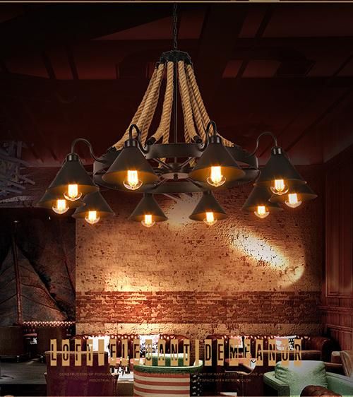 Industrial Modern Chandelier Pendant Light for Dinner Room Coffee Bar Decoration