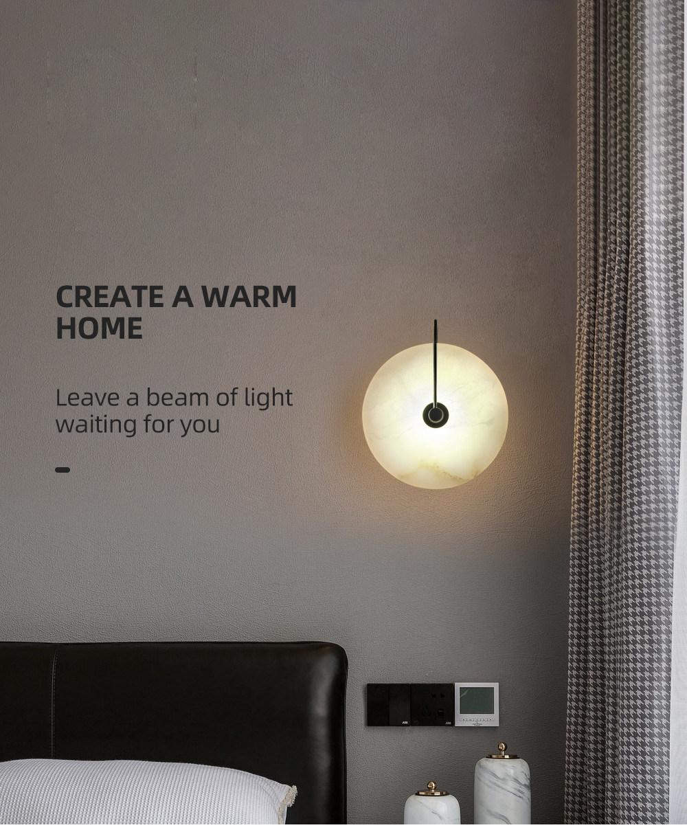 LED Novelty Light for Bedroom Living Room Porch Hotel Loft Wall Decor Light Unique Marble Lampshade LED Chip Wall Lamp