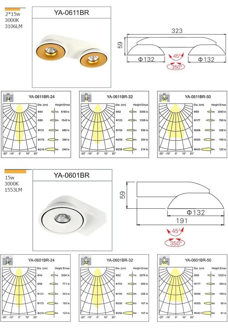 Imade Lighting 5 Years Warranty Modern Design Surface Mounted Indoor Downlight LED Spotlight