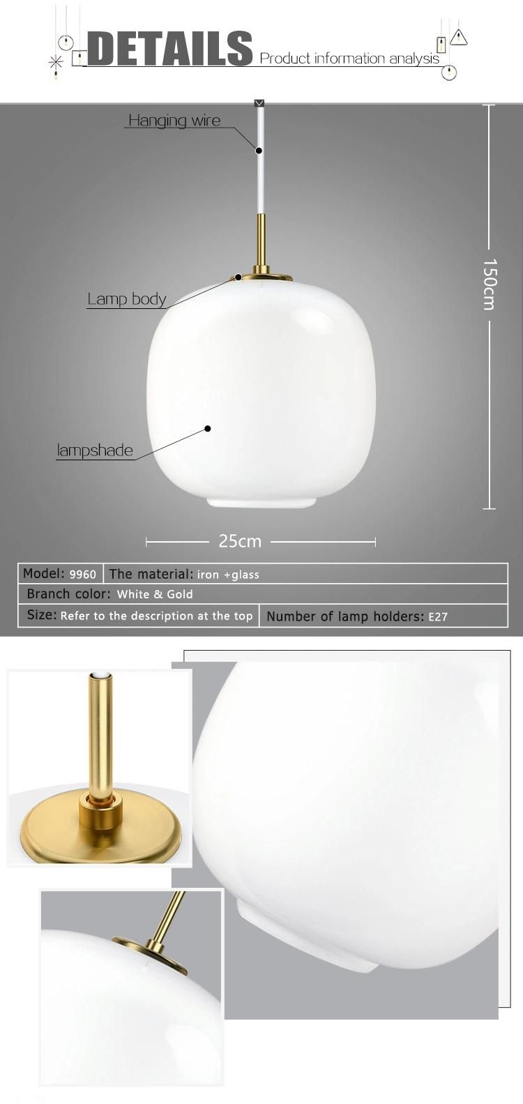 Modern Glass LED Designer Project Pendant Lamp
