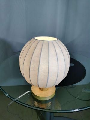 High Quality Modern Chinese Style Luxury Cylindrical Decorative Silk Effect Fabric Retro Table Lamp