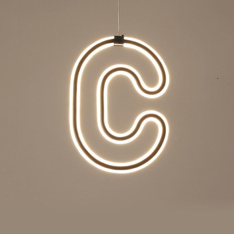 Patent Design "C" Fancy Modern Acrylic LED Hanging Light for Living Room