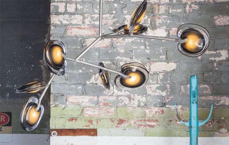 Home Living Room Modern Amber Black Cherry Branch Shape Pendant Light
